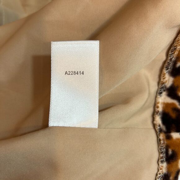 Quacker Factory Brown Leopard Print Quilted Sequin Lined Large Vest Glamour - Picture 11 of 13